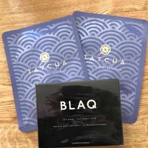 Tatcha Luminous Dewy Skin mask & BLAQ eye masks